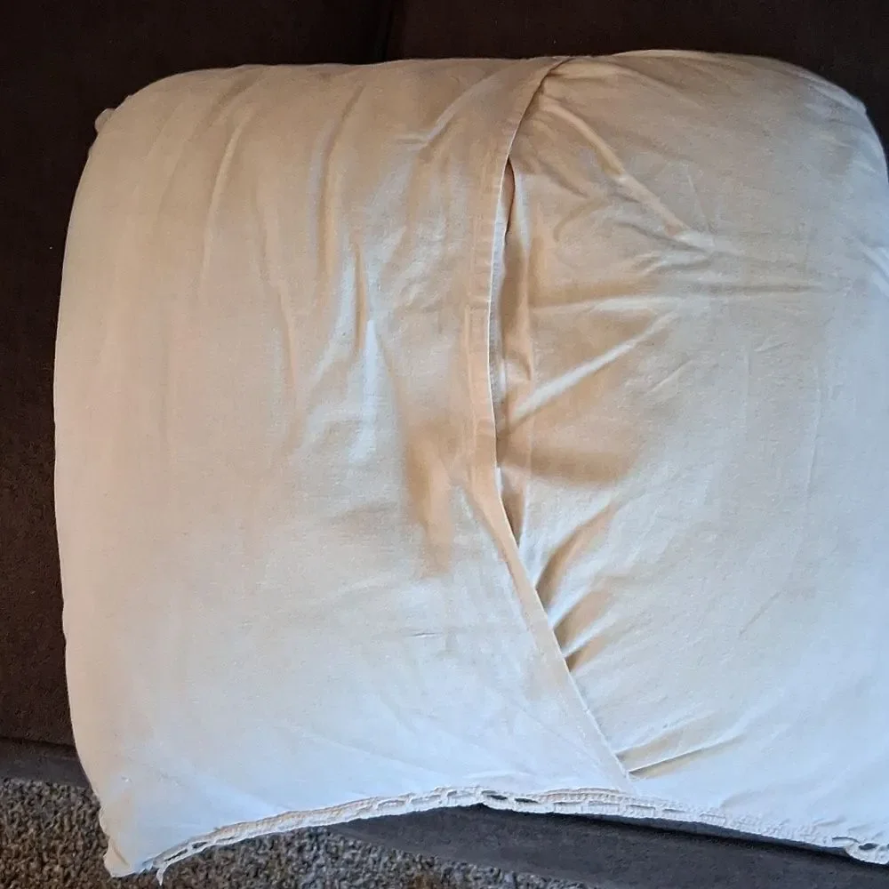 Cream Color Crocheted Lace Pillow &‎ 1 Lace Pillow Cover
